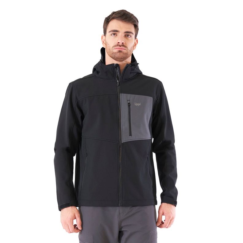 Chaqueta Hombre Macaya Softshell Hoody Jacket Negro Lippi V21-1