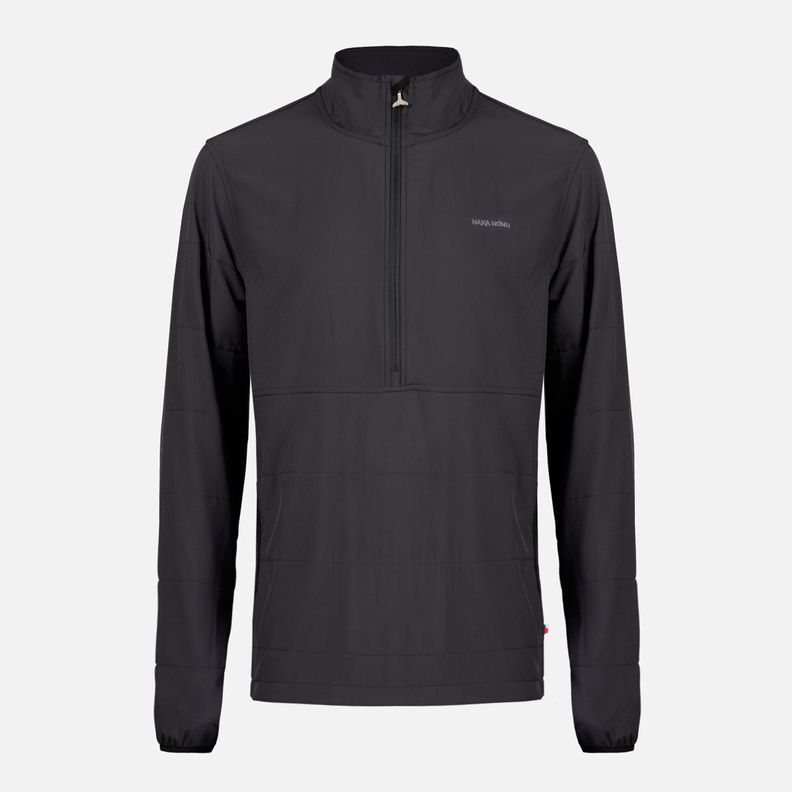 Poleron Hombre Del Sur 1/4 Zip Sin Capucha  Negro Haka Honu-0