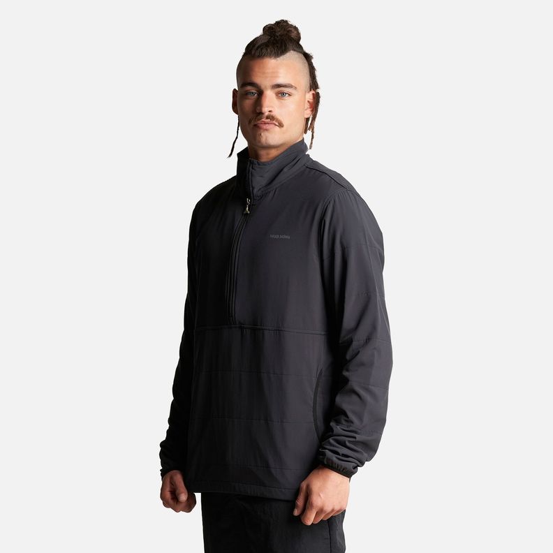 Poleron Hombre Del Sur 1/4 Zip Sin Capucha  Negro Haka Honu-2