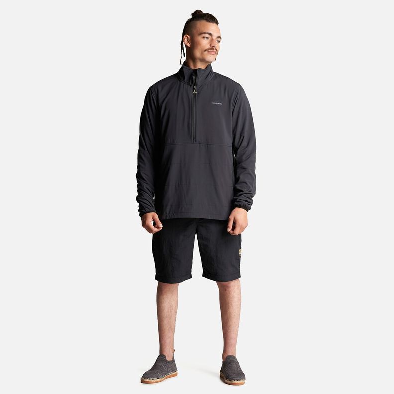 Poleron Hombre Del Sur 1/4 Zip Sin Capucha  Negro Haka Honu-6