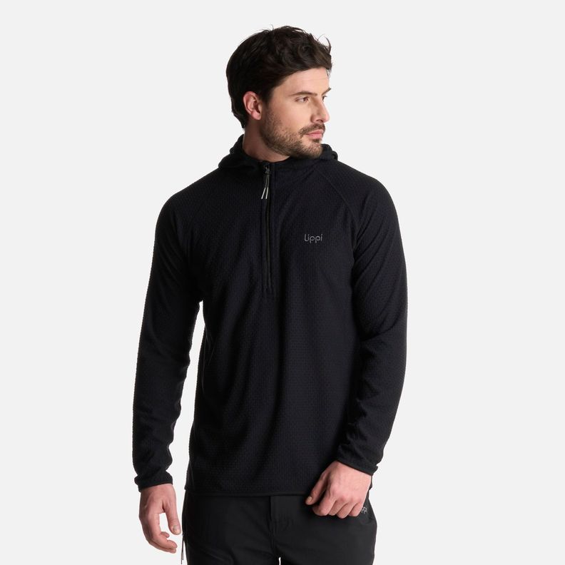 Polerón Hombre Jacaranda Nano-F 14 Zip Hoody Negro Lippi V25-0