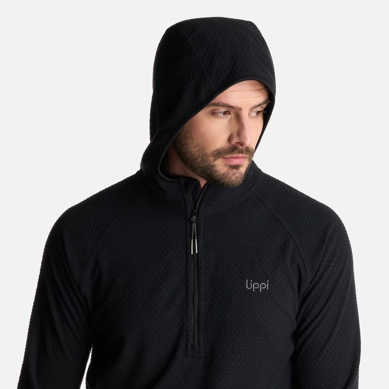 Polerón Hombre Jacaranda Nano-F 14 Zip Hoody Negro Lippi V25-3