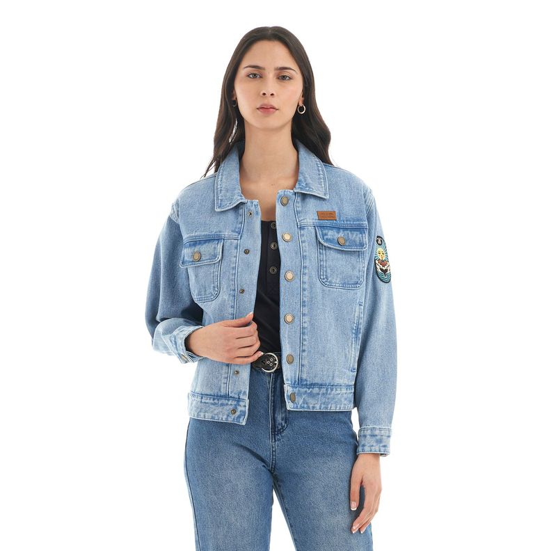 Chaqueta Mujer James Jeans Celeste Haka Honu V22-1