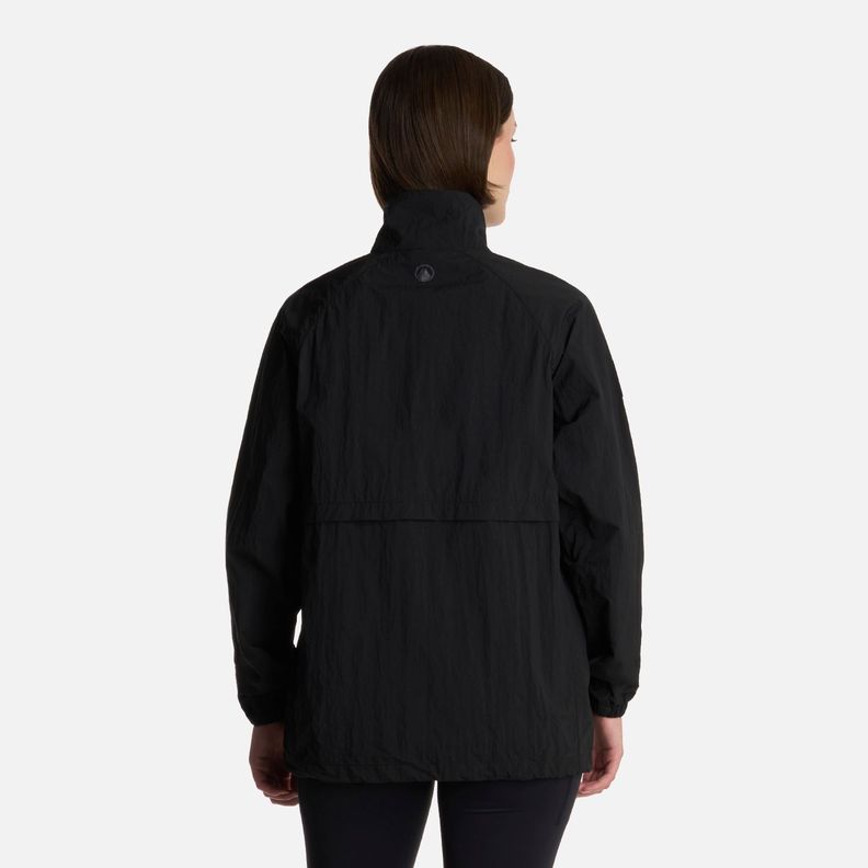 Chaqueta Mujer WindCity WindBreaker 1/4 Zip Negro Lippi-2