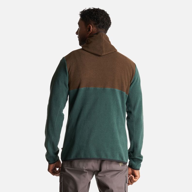 Poleron Hombre Tokerau Hoodie Café/ Verde Bosque Haka Honu-6