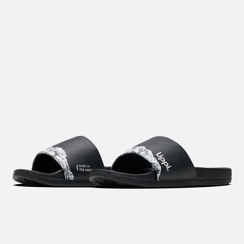 Sandalia Hombre Insigne Slide Print Negro Lippi V25-4