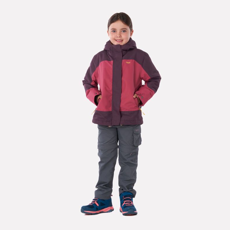 Chaqueta Niña Andes Snow B-Dry Hoody Jacket Rosa Oscuro Lippi I22-5
