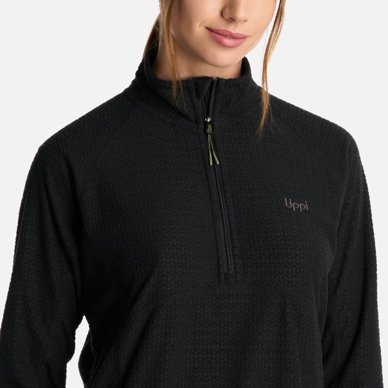 Polerón Mujer Jacaranda Nano-F 14 Zip Negro Lippi I25-3