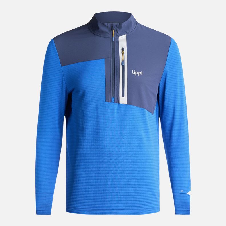 Poleron Hombre Karova Nano F 1/4 Zip Azul Lippi I24-0