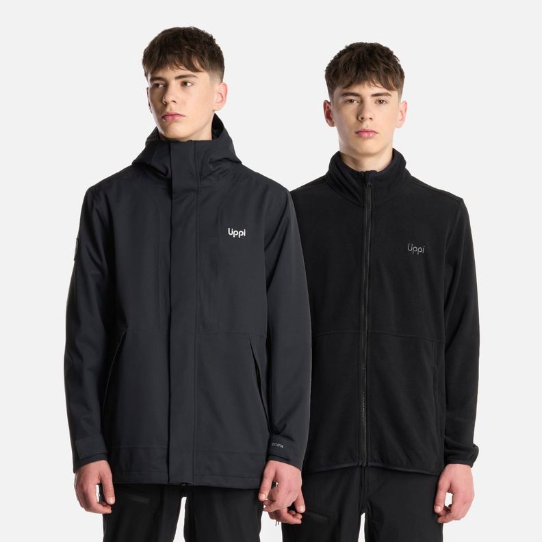 Chaqueta Teen Boy Lake Fusion 3 B-Dry Hoody Negro Lippi I25-0