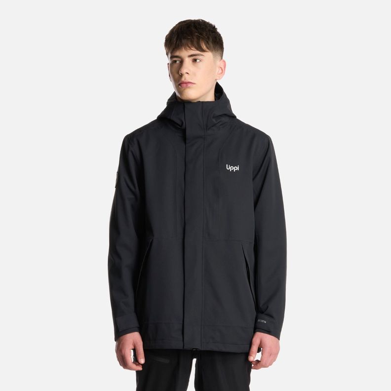 Chaqueta Teen Boy Lake Fusion 3 B-Dry Hoody Negro Lippi I25-1