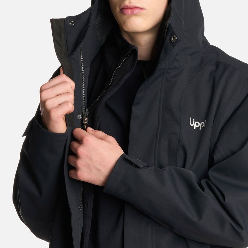 Chaqueta Teen Boy Lake Fusion 3 B-Dry Hoody Negro Lippi I25-8
