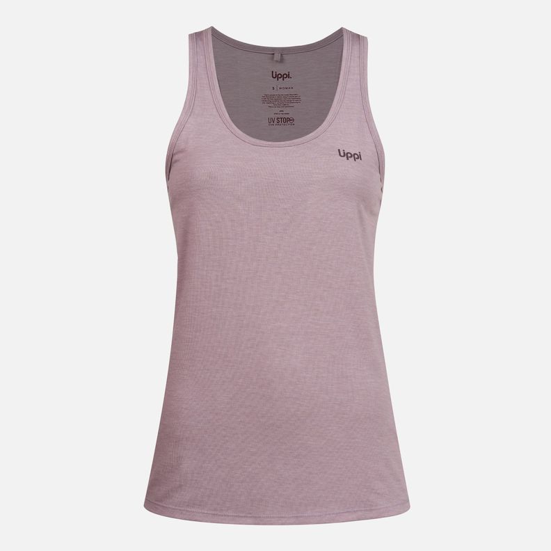 Polera Mujer Summit UV-Stop Tank Melange Malva Lippi V23 XS