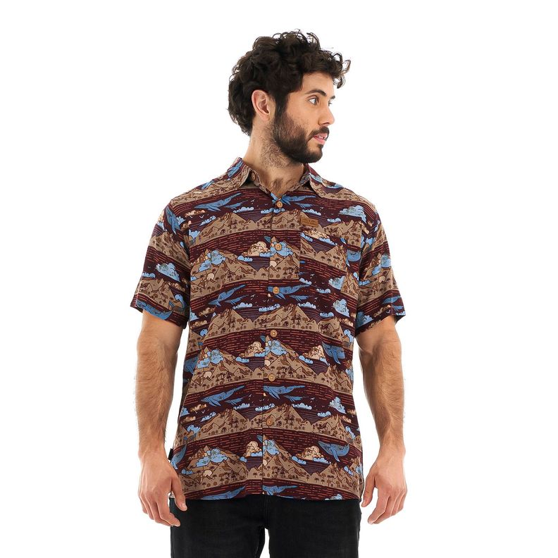 Camisa Hombre Anameizon Burdeo Haka Honu-1