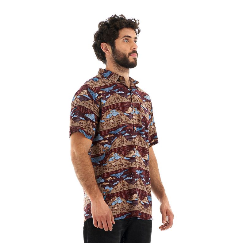 Camisa Hombre Anameizon Burdeo Haka Honu-2