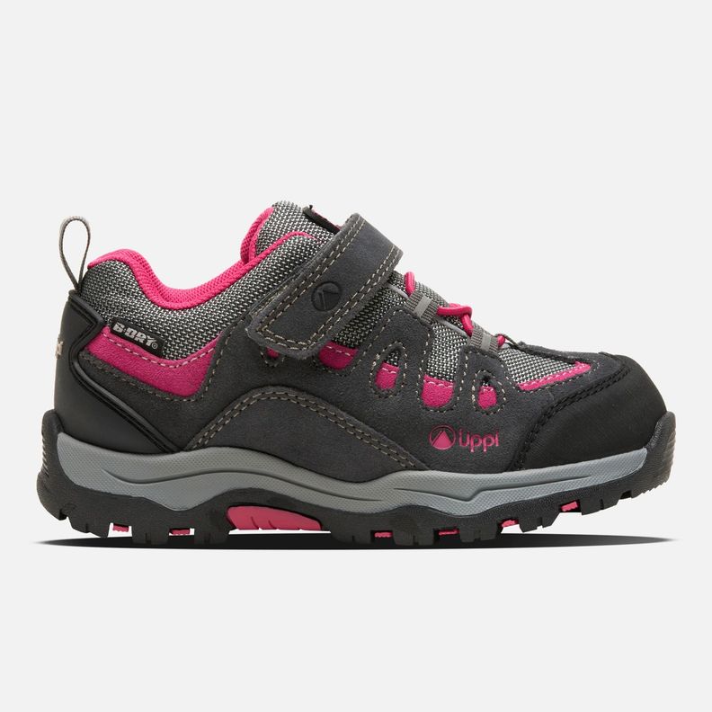Zapato Nina Puelo Cs Low Velcro Gris / Fucsia Lippi