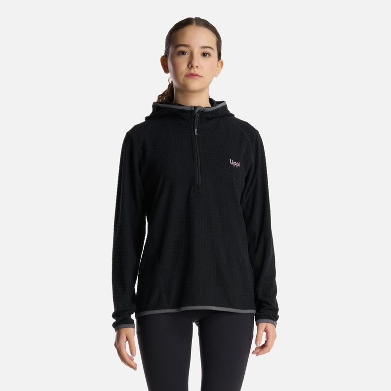 Polerón Teen Girl Mild Nano-F 14 Zip Hoody Negro Lippi V25-0