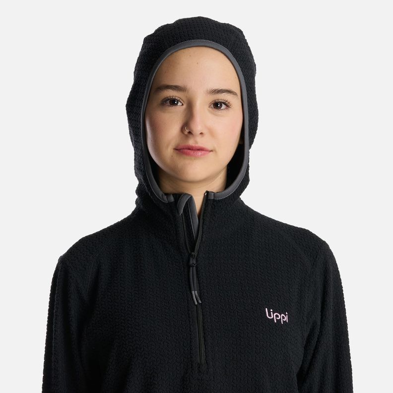 Polerón Teen Girl Mild Nano-F 14 Zip Hoody Negro Lippi V25-3
