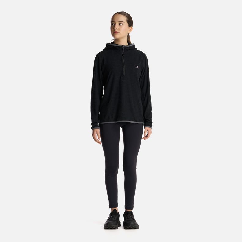 Polerón Teen Girl Mild Nano-F 14 Zip Hoody Negro Lippi V25-4