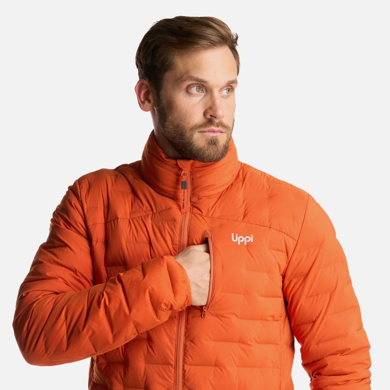 Chaqueta Hombre Ultimate Stretch Down Jacket Naranja Oscuro Lippi-5
