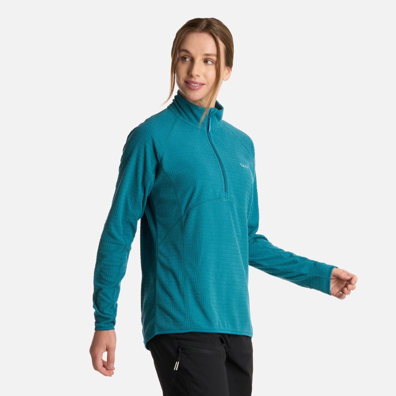 Polerón Mujer Jacaranda Nano-F 14 Zip Turquesa Lippi I25-1