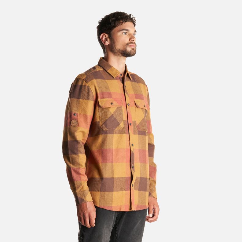 Camisa Hombre Lumberjack Shirt Terracota Lippi I23-1