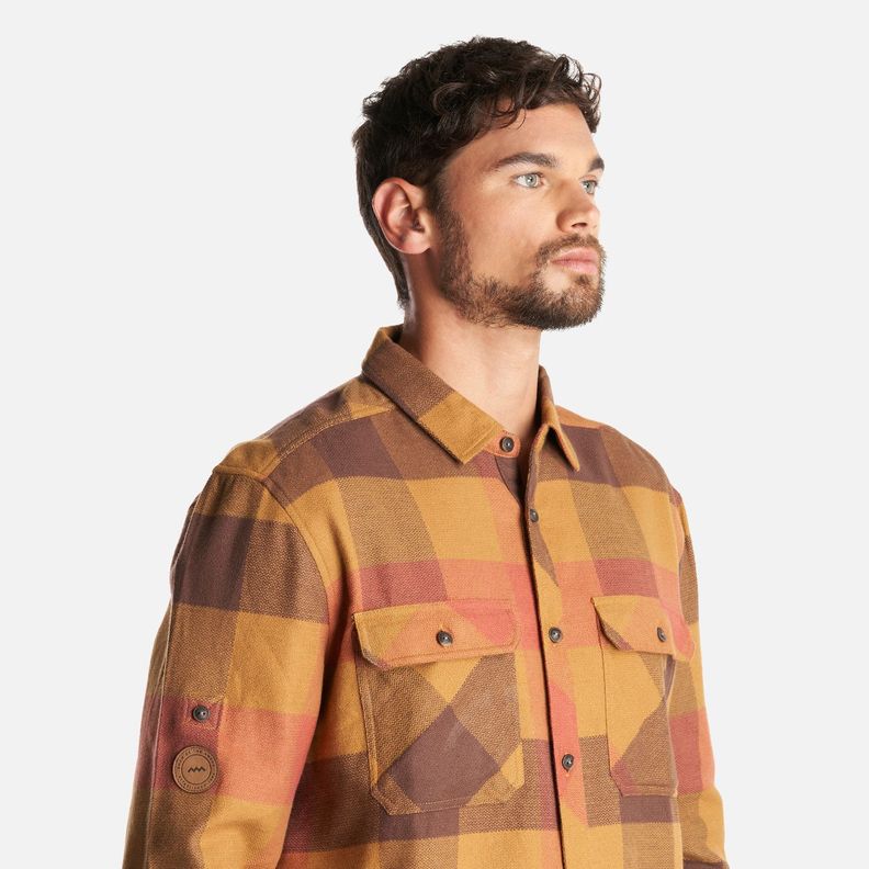 Camisa Hombre Lumberjack Shirt Terracota Lippi I23-3