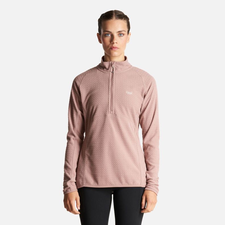 Poleron Mujer Jacaranda Nano-F 14 Zip Rosa Claro Lippi-1