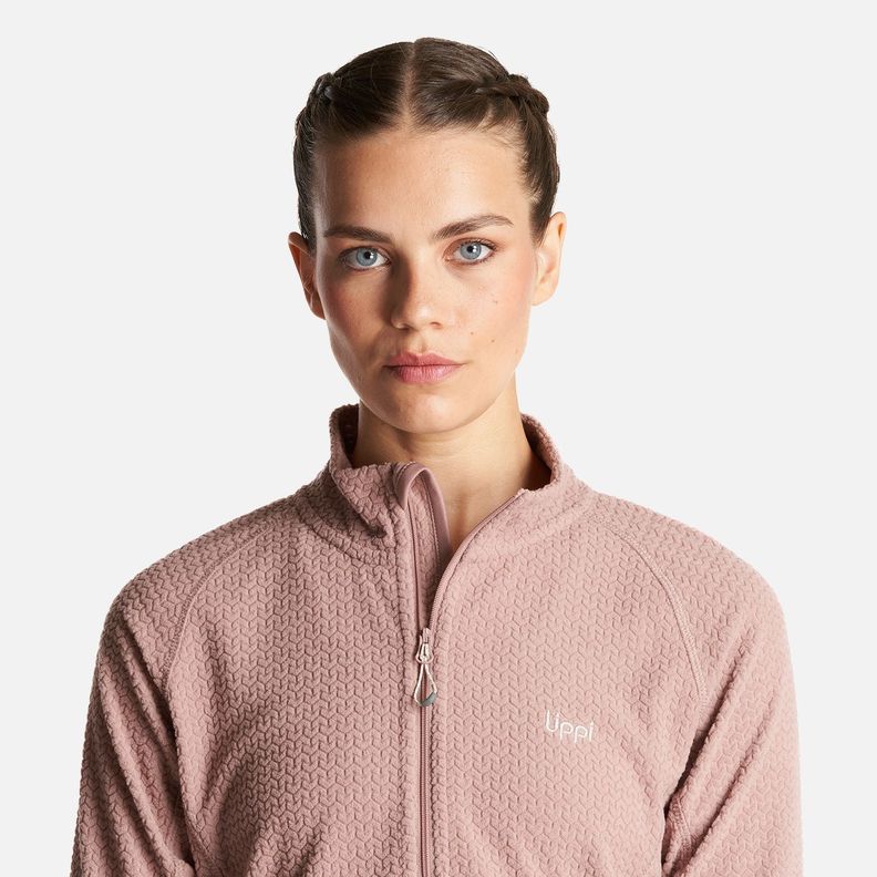 Poleron Mujer Jacaranda Nano-F 14 Zip Rosa Claro Lippi-4
