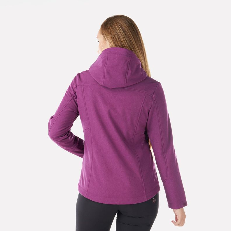 Chaqueta Mujer Macaya Softshell Hoody Jacket Melange Purpura Lippi-2