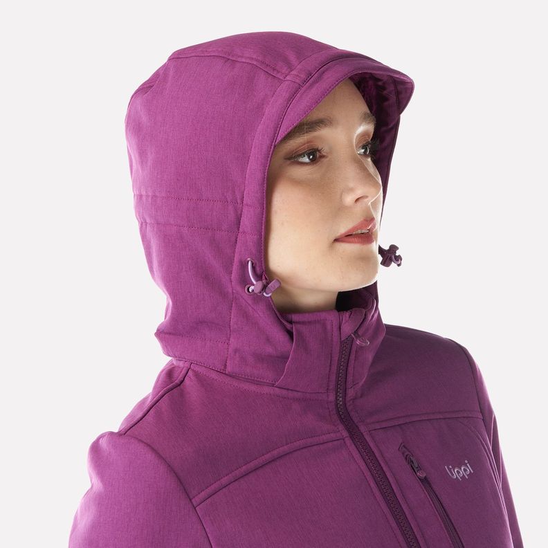 Chaqueta Mujer Macaya Softshell Hoody Jacket Melange Purpura Lippi-3