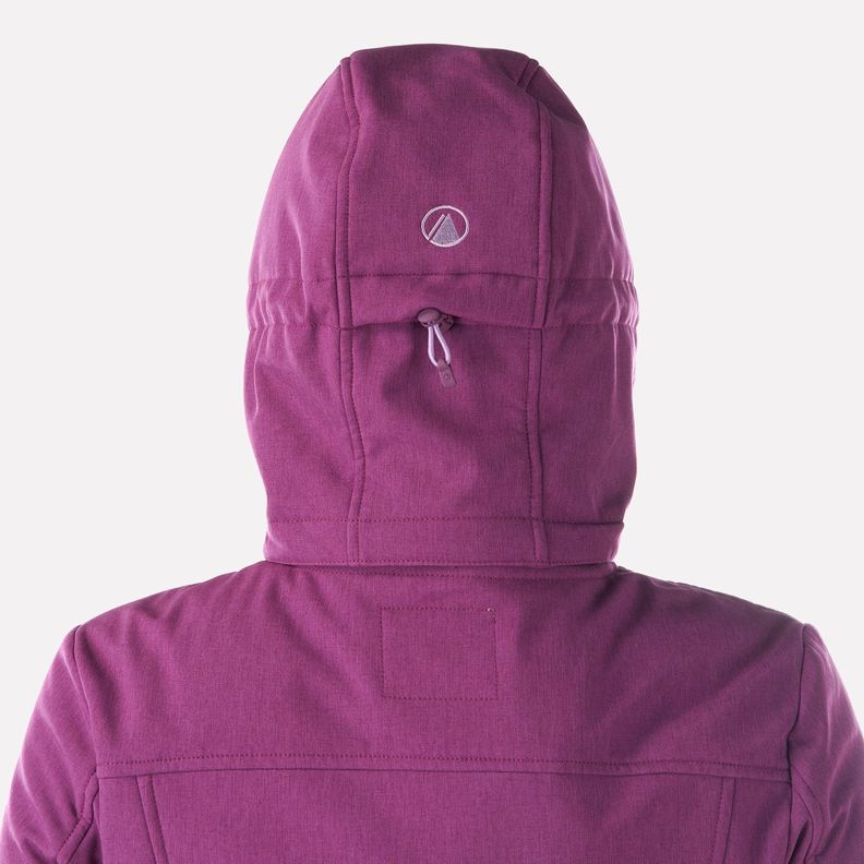 Chaqueta Mujer Macaya Softshell Hoody Jacket Melange Purpura Lippi-5