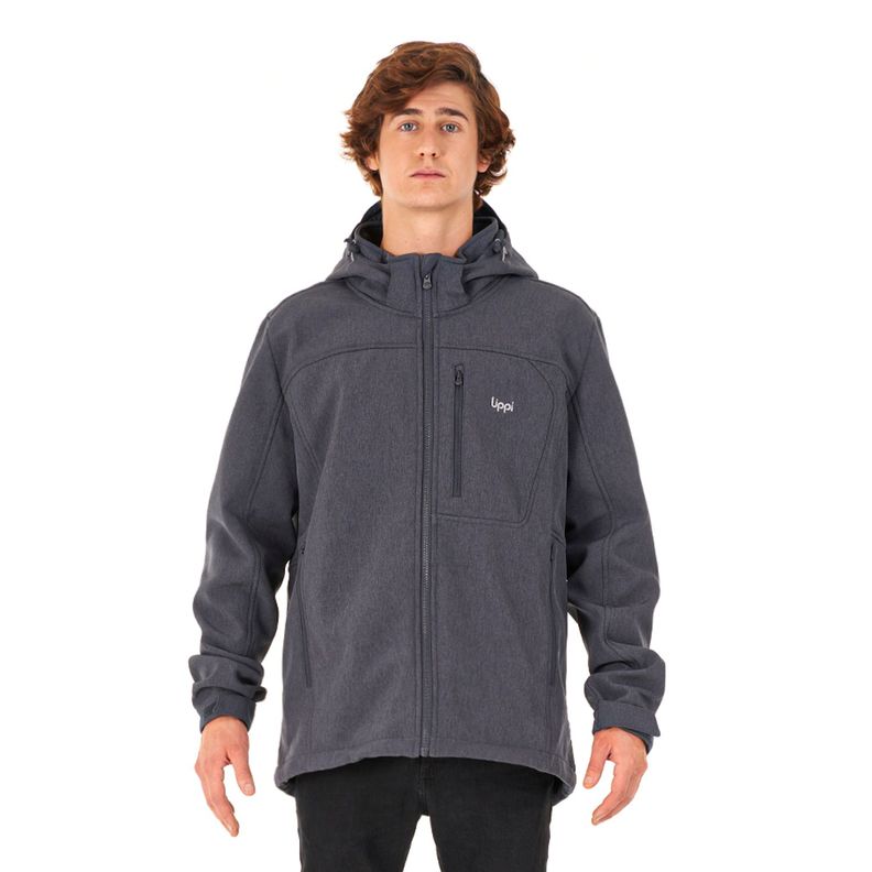Chaqueta Hombre Macaya Softshell Hoody Jacket Melange Azul Lippi-1