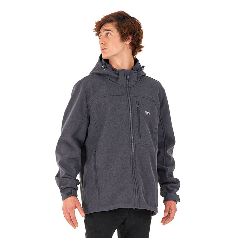 Chaqueta Hombre Macaya Softshell Hoody Jacket Melange Azul Lippi-2