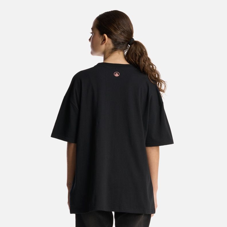 Polera Teen Girl Psychedelic Oversize T-Shirt Negro Lippi-2