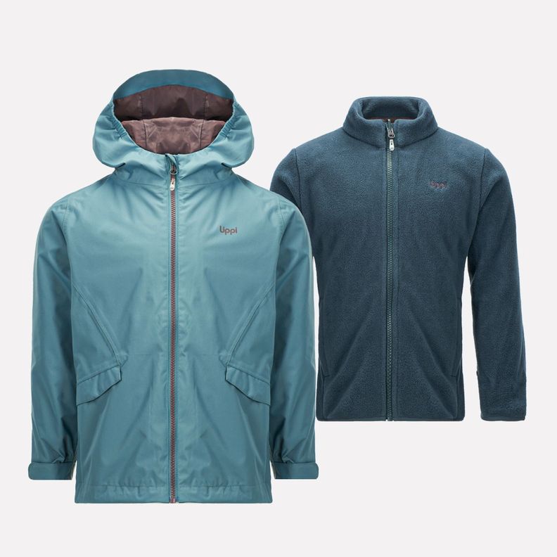 Chaqueta Niña Snowball Fusion-3 Hoody Jacket Celeste Oscuro Lippi-0