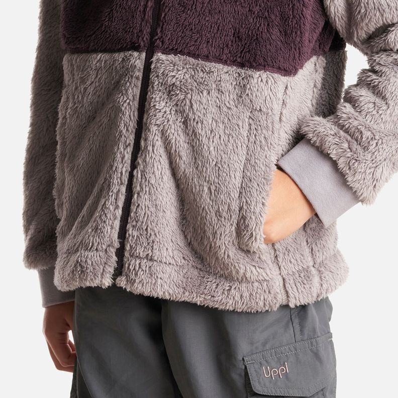 Chaqueta Niña Bear Shaggy-Pro Hoody Jacket Burdeo/Malva Lippi-5