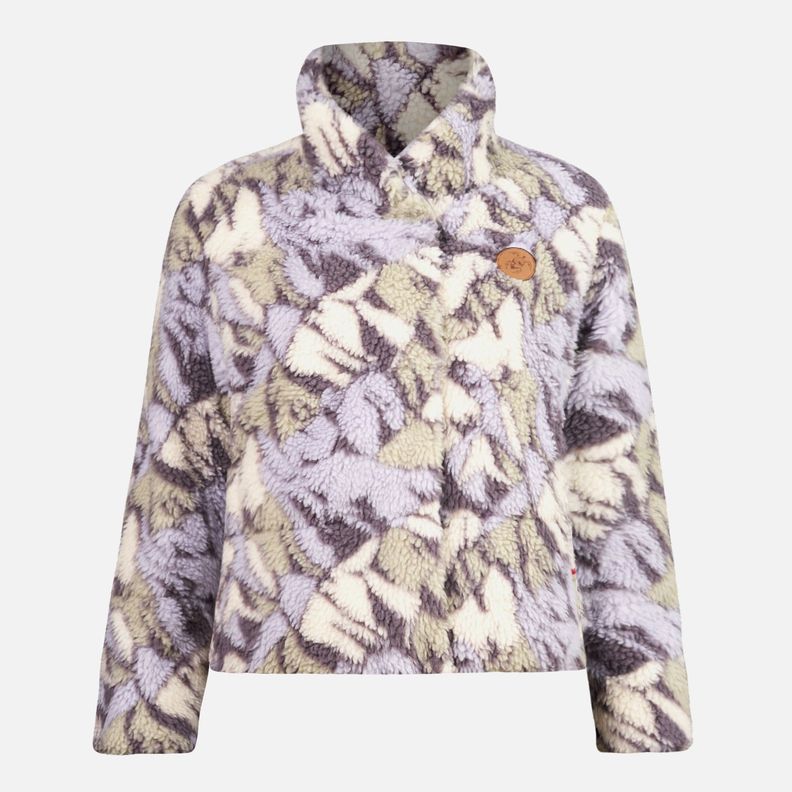 Chaqueta Mujer Aterciopelada Print Lila Haka Honu-0