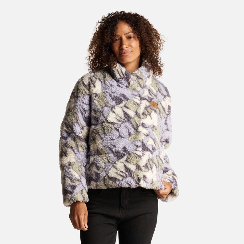 Chaqueta Mujer Aterciopelada Print Lila Haka Honu-1