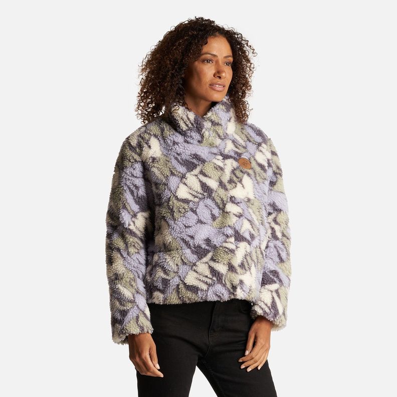 Chaqueta Mujer Aterciopelada Print Lila Haka Honu-2