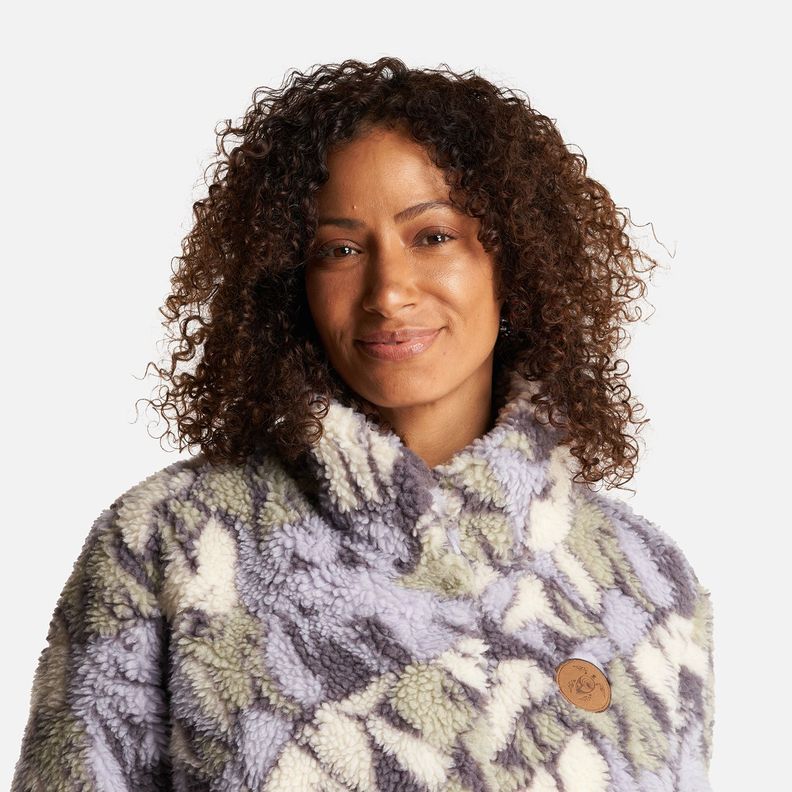 Chaqueta Mujer Aterciopelada Print Lila Haka Honu-4