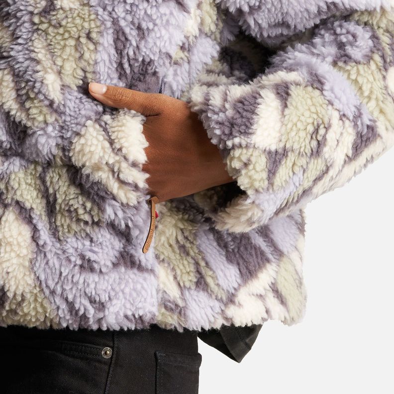 Chaqueta Mujer Aterciopelada Print Lila Haka Honu-5