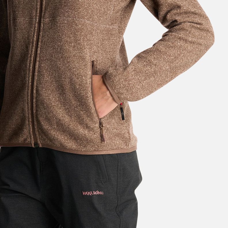 Poleron Mujer Tokerau Pro Taupe Haka Honu-5