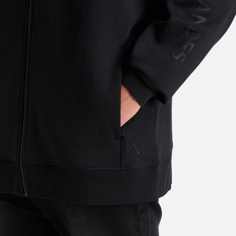 Polerón Hombre Heavy Duty FullZip Sweatshirt Negro Lippi I25-5