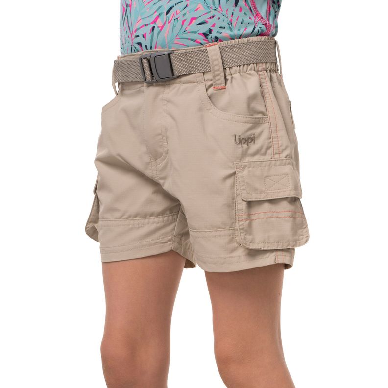 Short Niña Mini Just-Go Q-Dry Cargo Shorts Verde Grisaceo Lippi V20-1