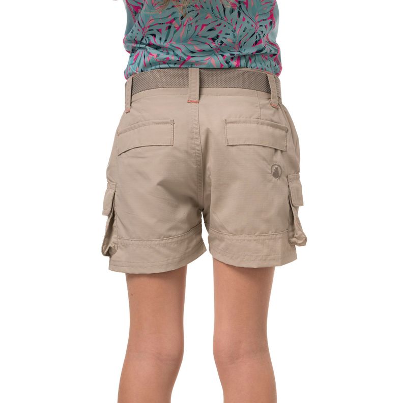 Short Niña Mini Just-Go Q-Dry Cargo Shorts Verde Grisaceo Lippi V20-2