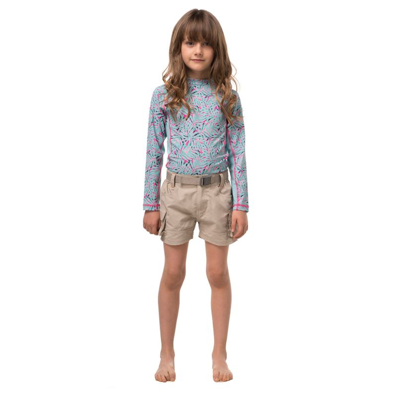 Short Niña Mini Just-Go Q-Dry Cargo Shorts Verde Grisaceo Lippi V20-3