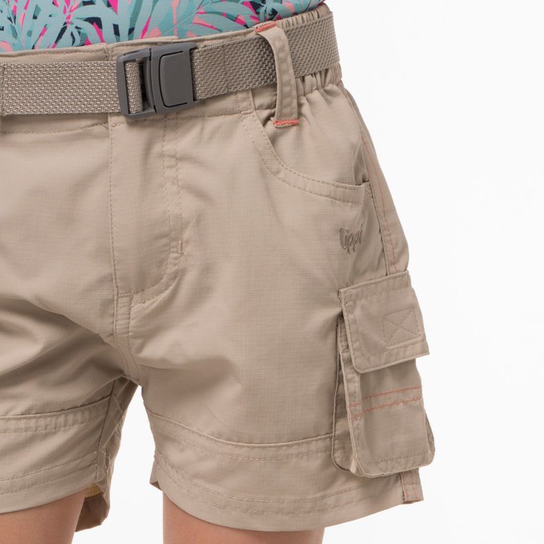 Short Niña Mini Just-Go Q-Dry Cargo Shorts Verde Grisaceo Lippi V20-4