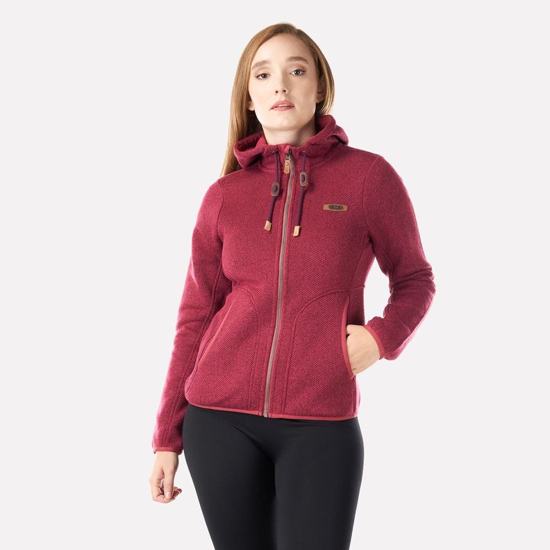 Polar Mujer Alamo Blend-Pro Hoody Jacket Rosa Oscuro Lippi-1
