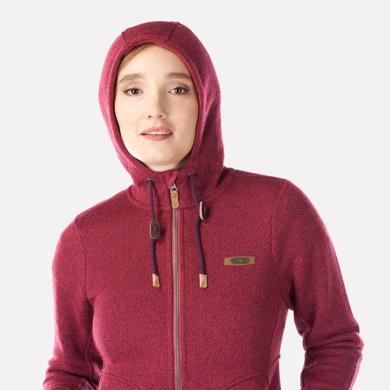 Polar Mujer Alamo Blend-Pro Hoody Jacket Rosa Oscuro Lippi-3